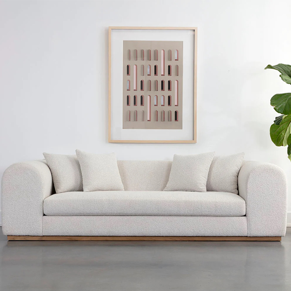 Rounded contemporary sofa