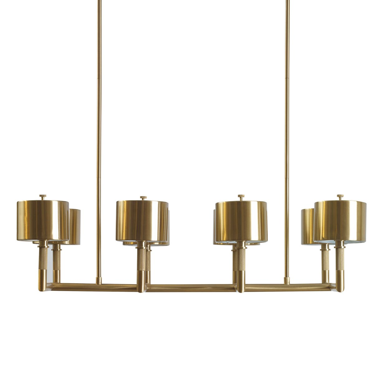 8 LT LINEAR CHANDELIER - BRASS